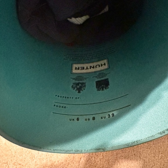 Mint/Tiffany Blue Hunter Rain Boots - Picture 4 of 9